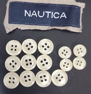 Replacement Buttons for Nautica Dress Shirt (10 large, 4 small Buttons) - Picture 1 of 2