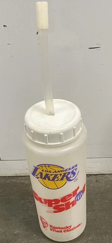 Vintage Los Angeles Lakers Sports Water Bottle Super Shot Kentucky Fried Chicken Cover