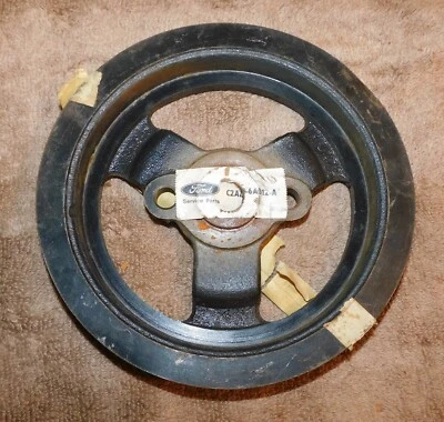 1962-1964 Ford Custom 300 Galaxie 1963 F100 F250 NOS 6-CYL 223 CRANKSHAFT PULLEY - Image 1 of 4