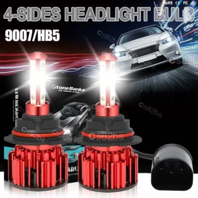 For 2002-2005 Dodge Ram 1500 6000K 2X 9007 LED Headlight High/Low Beam Bulbs Kit - Image 1 of 4