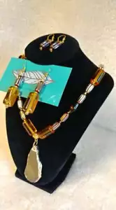 Native American Handmade Jewlery - Aimee's Amazing Amulets - Golden Goddess Set - Picture 1 of 12