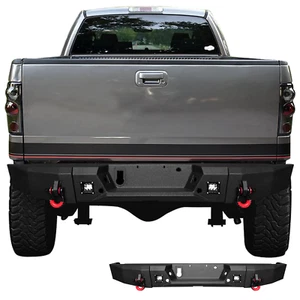 Vijay For 2006-2014 Ford F-150 Steel Rear Bumper W/Winch Plate&LED Lights - Picture 1 of 8