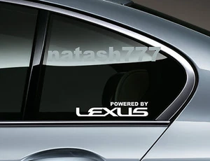 Powered by LEXUS Sport  Racing Decal sticker emblem logo Window WHITE Pair - Foto 1 di 1