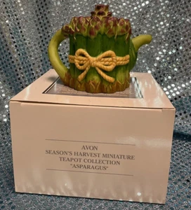 Avon Season's Harvest Miniature Teapot Collection - Asparagus - NIB Vintage - Picture 1 of 1