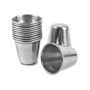 12 Pack 1oz Stainless Steel Shot Drinking Cups Metal Shot Cup for Home Bar - Picture 1 of 6