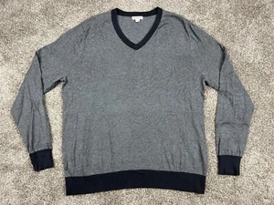 Suéter Merona Para Hombre Grande Gris Cuello en V Negro Mangas Puños Para Hombre Pull Over - Imagen 1 de 8
