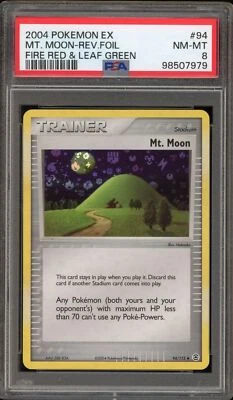 Pokemon Mt. Moon EX Fire Red & Leaf Green Reverse Holo #94 PSA 8 - Image 1 of 2