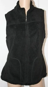 EXERTEK FLEECE VEST SLEEVELESS COVER UP ZIP UP BODY WARMER BLACK L - Picture 1 of 8