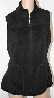 EXERTEK FLEECE VEST SLEEVELESS COVER UP ZIP UP BODY WARMER BLACK L - Image 1 of 4