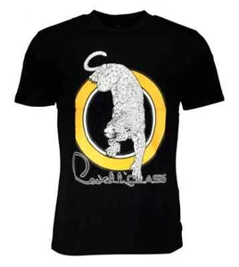 Cavalli Class Herren T-Shirt – Schwarzes Shirt mit Leoparden-Print – XL - Bild 1 von 3