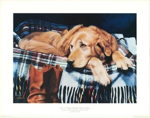 "Es ist eine Hundewelt: Papas Stuhl"" von Linda Daniels, 1996." Limitierte Auflage Druck. - Bild 1 von 5