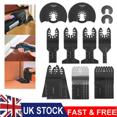 QNGENET 17PCS Oscillating Saw Blades Multi Tool Accessories Metal Wood for Makita Dewalt