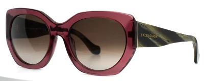 BALENCIAGA BA17 81K Purple Womens Semi Cat Eye Gradient Sunglasses 57-20-140 - Image 1 of 4