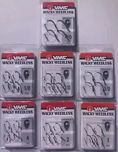 Vmc Ike Approved Wacky Weedless Hook Terminal Tackle Choose FEDEX 2 Day Read - Picture 1 of 1