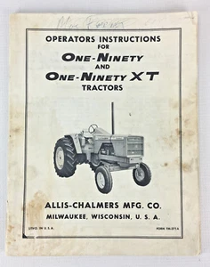 Vintage Allis-Chalmers Mfg. One-Ninety & One-Ninety XT Traktor Bedienungsanleitung - Bild 1 von 5