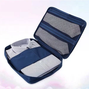 Shirt Travel Anti Wrinkle Tee Case Blue Suit Bag Woven Bags - Picture 1 of 11
