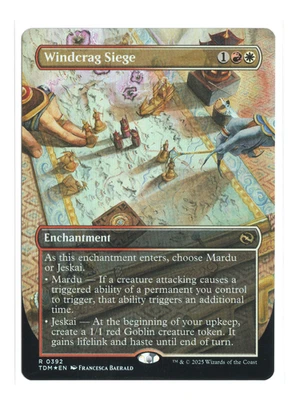 MTG - Windcrag Siege - Borderless Foil - Tarkir Dragonstorm TDM - NM - Image 1 of 2