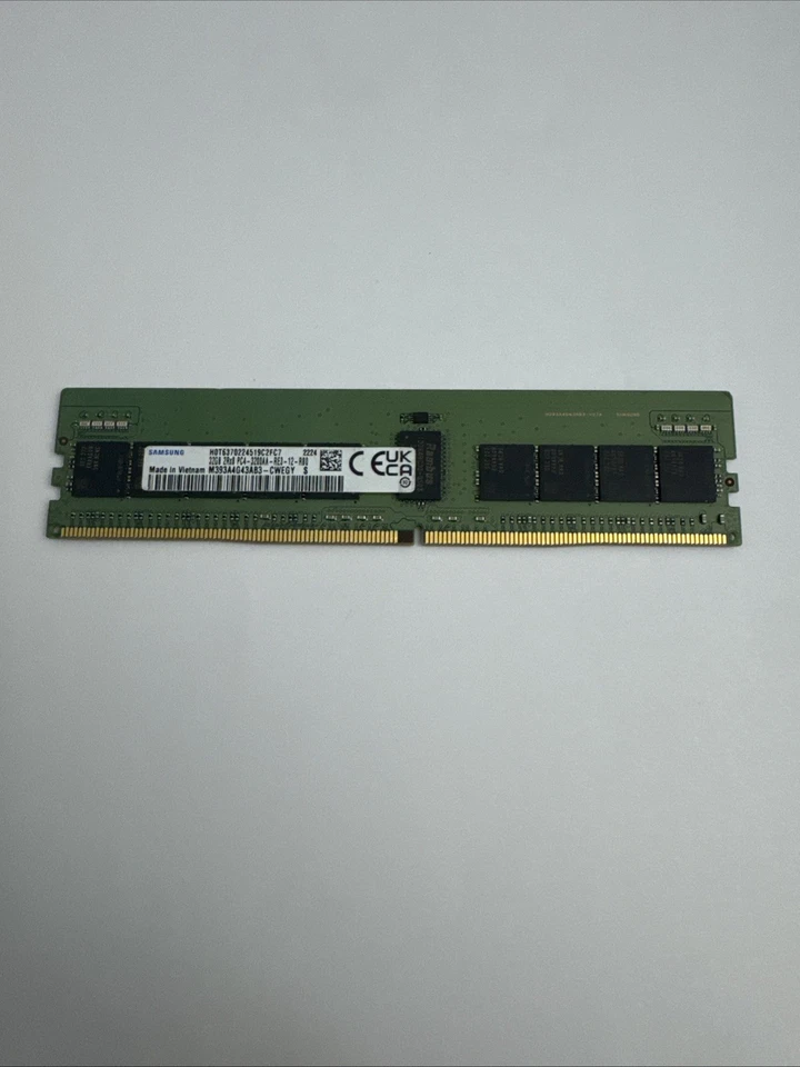 Samsung 32GB DDR4-3200 RDIMM M393A4G43AB3-CWE M393A4G43BB4-CWE Server Memory RAM - Image 1 of 1