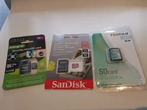 3 x karta pamięci Micro Sd & Sd mieszanka nowa integralna SanDisk fujifilm - Zdjęcie 1 z 11