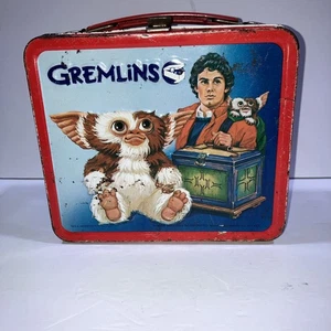 Vintage 1984 Gremlins Gizmo Metal Tin Lunch Box Aladdin - No Thermos - Picture 1 of 7