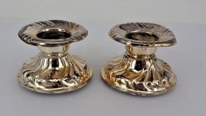 Wilhelm Binder Kleines Paar alte einflammige Tischleuchter 835er Silber (130842) - Bild 1 von 7