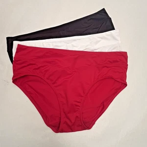 Warner's 3 pair (Red, White & Black) Pantie Brief Size XL - Picture 1 of 4