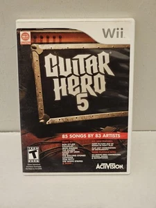 Guitar Hero 5 (Nintendo Wii, 2009) Complete With Manual - Picture 1 of 3