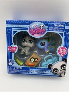 NIB Littlest Pet Shop Pairs G7 #20 & #24 Series 1 Rockin Sushi Husky & Fish LPS - Picture 1 of 3
