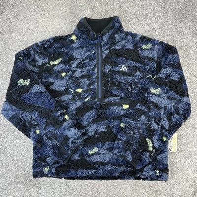 Nike ACG Sherpa Pullover Mens Medium Blue Black Therma-FIT ADV 1/2 Zip Canwell - Image 1 of 4