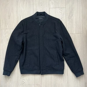 Banana Republic Herren klassische Wolle Bomberjacke schwarz Größe Large - Bild 1 von 14
