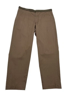 Lanvin Contrast Waistband Ankle Pants in Brown - Image 1 of 4