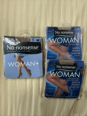 3 - Pantimedias No Nonsense Transparente y Fuerte Control Top Puntera Transparente Talla 3W Foto 1 de 4