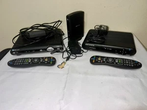 AT&T U-Verse Cable Box's and Modem & Power Cables (2 Cable Boxes & Remotes) - Picture 1 of 4