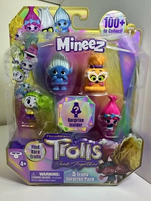 Trolls Mineez Series 1 Band Together Party Pack 5 Mini Figures With Surprise - Image 1 of 4