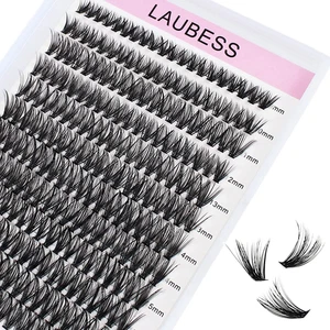Cluster Lashes 240Pcs 40D DIY Eyelash Extension D Curl Long Individual Lashes Mi - Picture 1 of 12