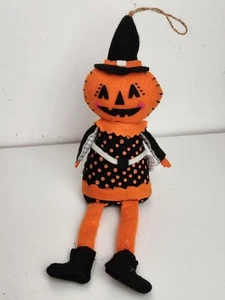 Target Feltro Decorazione Halloween Zucca Jack-o-Lantern Strega Scaffale Sitter Carino - Foto 1 di 7
