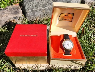 Vtg 1957 Hamilton K-402 Mens 34mm Watch 661 Automatic Gold Tone 10KGF 17J w/CASE - Image 1 of 4