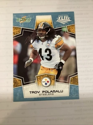 2008 Super Bowl Insert Score Select Troy Polamalu /250 - Image 1 of 4