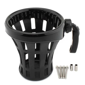 Motorcycle Handlebar Cup Holder Drink W/ Mesh Basket Mount Universal Large ) - Picture 1 of 9