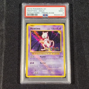 Mewtwo - 51/108 - XY Evolutions - Holo - Prerelease - PSA 9 - MINT - Picture 1 of 10