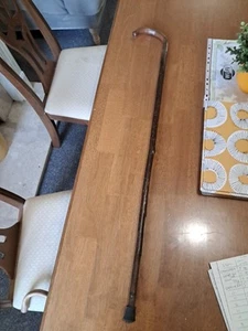handmade vintage wooden walking stick 93cm, - Picture 1 of 12