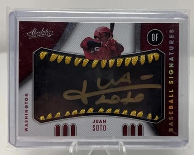 JUAN SOTO 2021 PANINI ABSOLUTE "2021 SIGNATURES" GOLD INK AUTO SSP CARD #/25 - Image 1 of 2