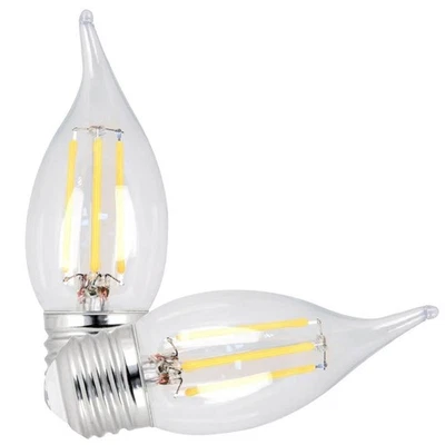 Feit CA10 (Flame Tip) E26 (Medium) LED Bulb Soft White 25 Watt Equivalence 2 pk - Image 1 of 2