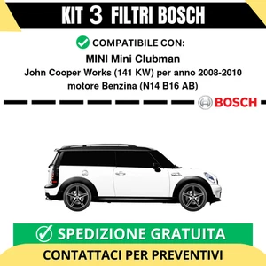 KIT BOSCH 3 Filtri tagliando per MINI Mini Clubman John Cooper Works 141 kw B... - Imagen 1 de 2