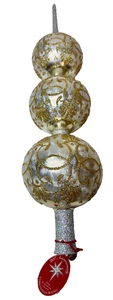 Christopher Radko White Fascination Finial Tree Topper  20th Anniversary RARE - Picture 1 of 6