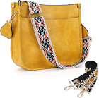 Crossbody Bags for Women Trendy Vegan Leather Hobo Handbags with 2PCS Adjustable