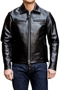 Premium Genuine Leather Jacket with Unique Character Casual stylish - Picture 1 of 3