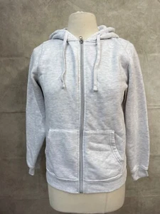 Felpa donna Primark grigio chiaro con cappuccio e zip intera taglia S - Foto 1 di 6