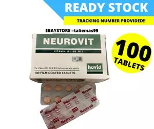 100 Tabletten Neurovit Vitamin B1, B6 & B12 für Taubheit, Kribbeln & Nervenlinderung - Bild 1 von 5