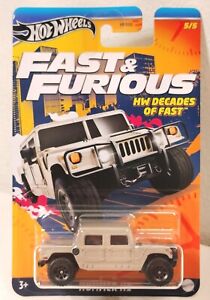 Hot Wheels Fast and Furious HW Decades Of Fast Hummer H1 #5 Car 1/64 Toy NEW